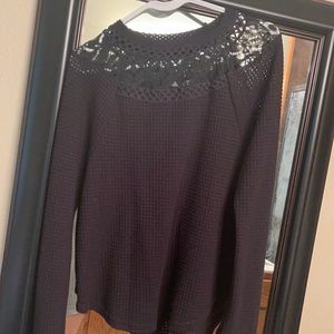 Black lace blouse very light nice with dress pants or jeans